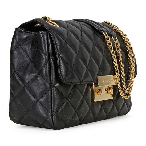 black michael kors bag|michael kors quilted black bag.